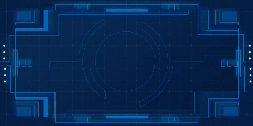 HUD frame UI tech design 스톡 일러스트