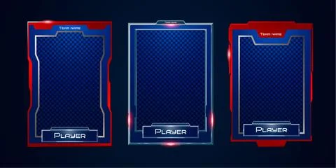 Hud frames set for tech game ui design Illustrazione stock