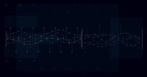 HUD FUI template for widescreen without text Stock Illustration
