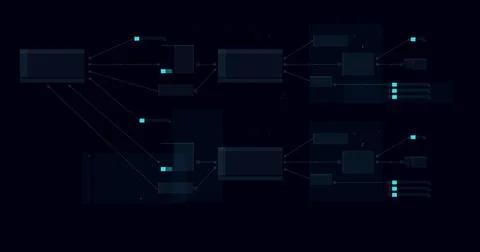 HUD FUI template for widescreen without text Illustrazione stock