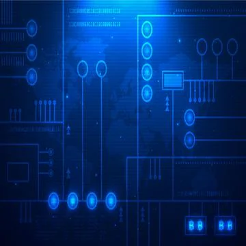 HUD futuristic blue user interface Stock Illustration