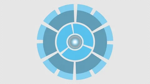 HUD Futuristic Circular Interface Animation with Rotating Technology Dashboard E Stock Footage 335920032