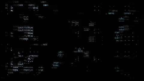 HUD Futuristic Digital Data Number Code Animation For Screensaver, Background Stock Footage 143136559