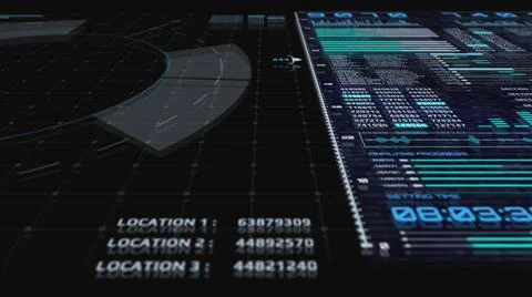 HUD Futuristic Element Statistics Data Reality Technology Screen Display Stock Illustration