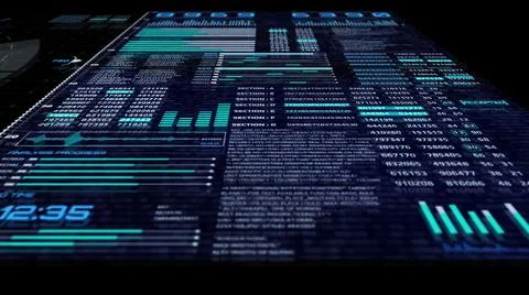 HUD Futuristic Element Statistics Data Reality Technology Screen Display Stock Illustration