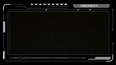 HUD Futuristic Elements Poor Interference Signal Screen Panel. Stock Footage 86966694