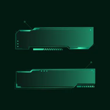 Hud futuristic frames user interface element isolated Stock Illustration