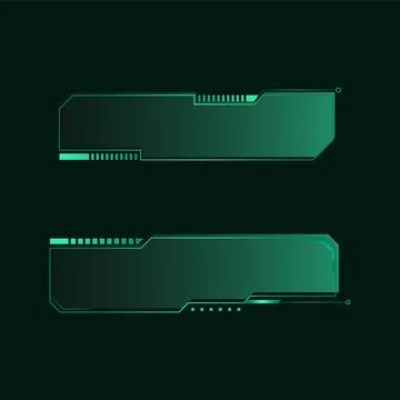 Hud futuristic frames user interface element design Illustrazione stock