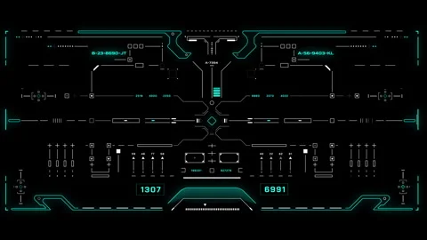 HUD futuristic high tech digital screen 4K motion Stock Footage 294929526