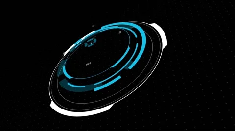 HUD futuristic High Tech Map Scanner 3d 3 view Stock Footage 64128871