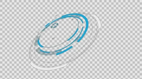 HUD futuristic High Tech Map Scanner 3d alpha Stock Footage 64129023