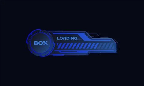 Hud futuristic progress bar sci fi interface vector Stock Illustration