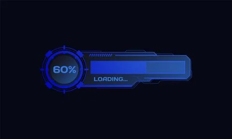 Hud futuristic progress bar sci fi interface template Illustrazione stock