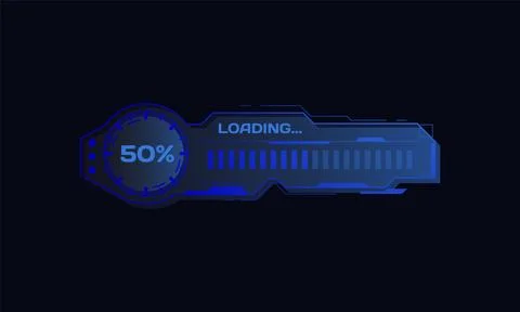 Hud futuristic progress bar sci fi interface concept Illustrazione stock