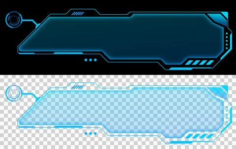 HUD Futuristic Screen Frame Interface with Sleek Neon Technology Panel Stock Illustration