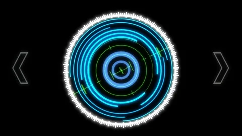 HUD Futuristic Spin Circle Element Stock Footage 84159468