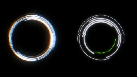 HUD Futuristic Spin Circles Shape Element Target UI Communication Concept. Video stock 86963700