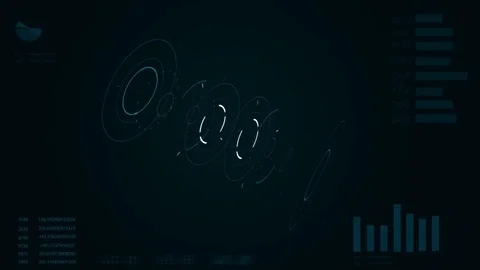 Hud. Futuristic Technology Interface Computer Data Screen Video stock 76011485