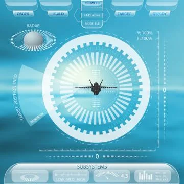 HUD futuristic technology interface Stockillustratie