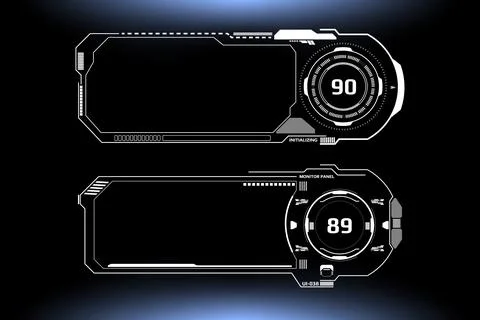 HUD Futuristic Technology Interface Screen White Elements Panel Vector Stockillustratie