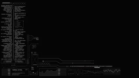HUD futuristic technology interface.PNG Alpha mov. Vídeos de archivo 81044044