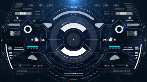 HUD Futuristic Technology UI Control Interface Screen Panel 4K Motion Stock Footage 284638007