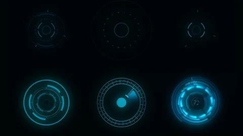 HUD. Futuristic user interface. Sci-fi display circular elements Stock Footage 78556805