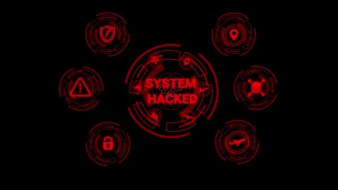 HUD. Futuristic user interface. Sci-fi display circular elements Stock Footage 305300782