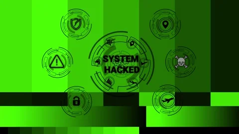 HUD. Futuristic user interface. Sci-fi display circular elements Stock Footage 305300815
