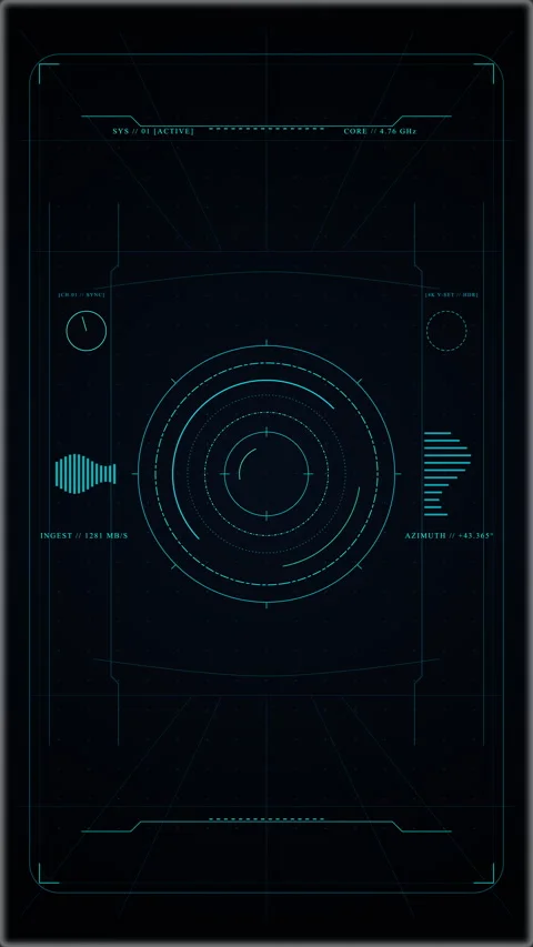 Hud futuristic user interface scifi technology digital display Stock Footage 347204466