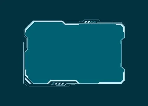 HUD futuristic user interface screen element. Virtual dashboard. Abstract con Illustrazione stock