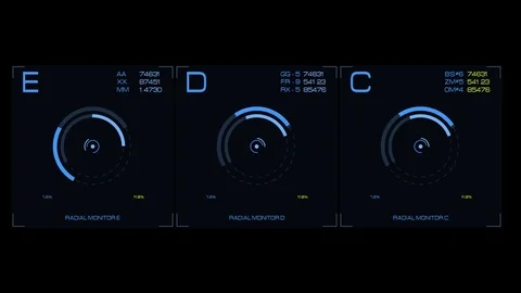 HUD Futuristic Widget Stock-Footage 71088730