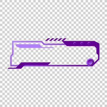 Hud gradient frame futuristic game element isolated Stock Illustration