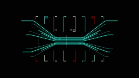 HUD graph 80 Stock Footage 221966748