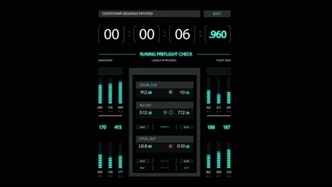 HUD graph 81 Stock Footage 221966753