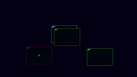 HUD graphic interface elements motion background Stock Footage 346540015