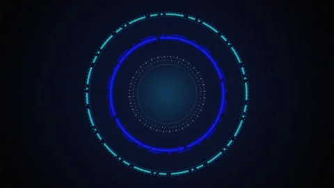 HUD graphic radar element rotating seamless loop motion background Stock-Footage 345999938