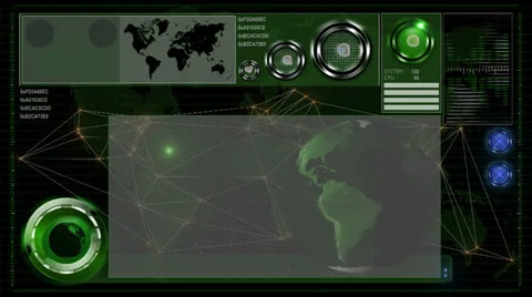 HUD Green World Stock Footage 25080134