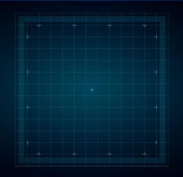 HUD grid for futuristic interface, square pattern Stock Illustration