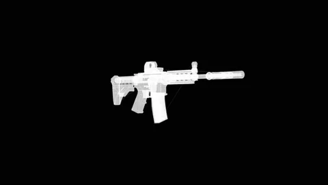 HUD gun Machine 1 Stock Footage 221299810