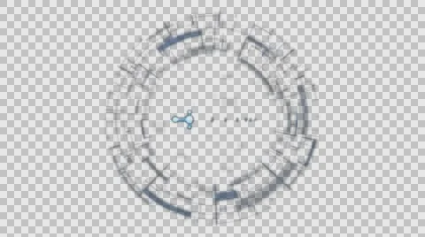 HUD Head-up Display Military Elements, Objects &amp; Symbols for Gaming &amp; Film HD Stock Footage 60358002