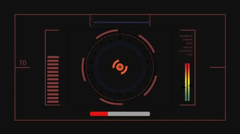 HUD - Heads Up Display Animations - black screen Stock-Footage 34333605