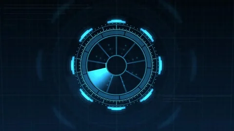 HUD Heads Up Display Scanner high tech target digital 動画素材 68798307