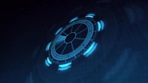 HUD Heads Up Display Scanner high tech target digital 3d Stock Footage 68798308