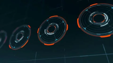 HUD High Tech Display Scanner Stock Illustration