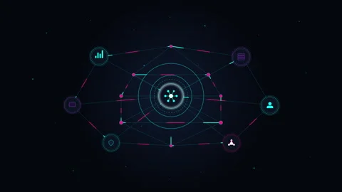 Hud hud interface technology digital animation motion graphic loop Stock Footage 347247376