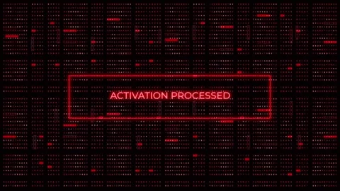Hud Hui Digital Software Activation processed text Animated Elements in 4K Stock Footage 280348683