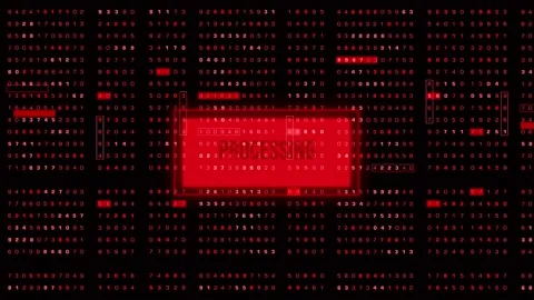 Hud Hui Digital Software Processing Message Animated Elements in 4K Stock Footage 280348682