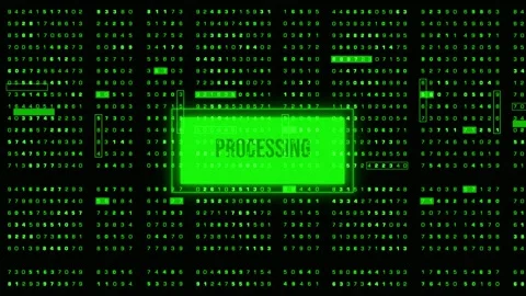 Hud Hui Digital Software Processing Text Animated Elements in 4K Stock Footage 280358151