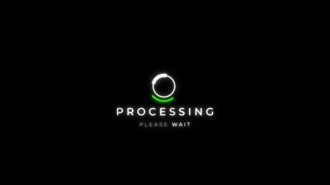 Hud Hui Digital Software Processing Loading Animated Elements in 4K Stock Footage 280361085